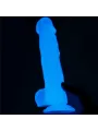 Lovetoy 8,5" Lumino Play Dildo - 21,5 cm svietiaci penis s prísavkou