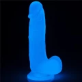 Lovetoy 7,5" Lumino Play Dildo - 19 cm svietiaci penis s prísavkou