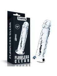 Lovetoy 7.0'' Flawless Clear Dildo - gélový priesvitný penis s prísavkou