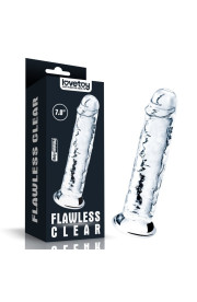 Lovetoy 7.0'' Flawless Clear Dildo - gélový priesvitný penis s prísavkou