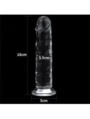 Lovetoy 7.0'' Flawless Clear Dildo - gélový priesvitný penis s prísavkou