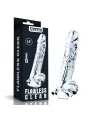 Lovetoy 7.5'' Flawless Clear Dildo - priesvitný penis s prísavkou a semenníkmi