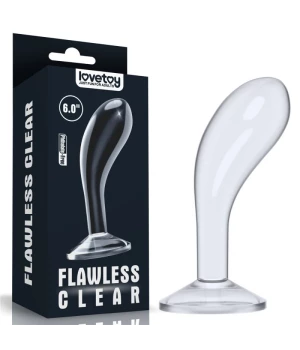 Lovetoy 6.0'' Flawless Clear Prostate Plug - stimulátor prostaty