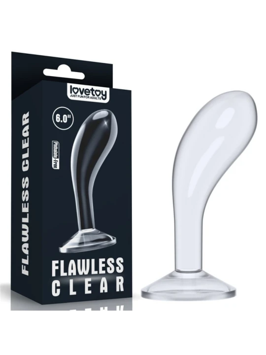 Lovetoy 6.0'' Flawless Clear Prostate Plug - stimulátor prostaty