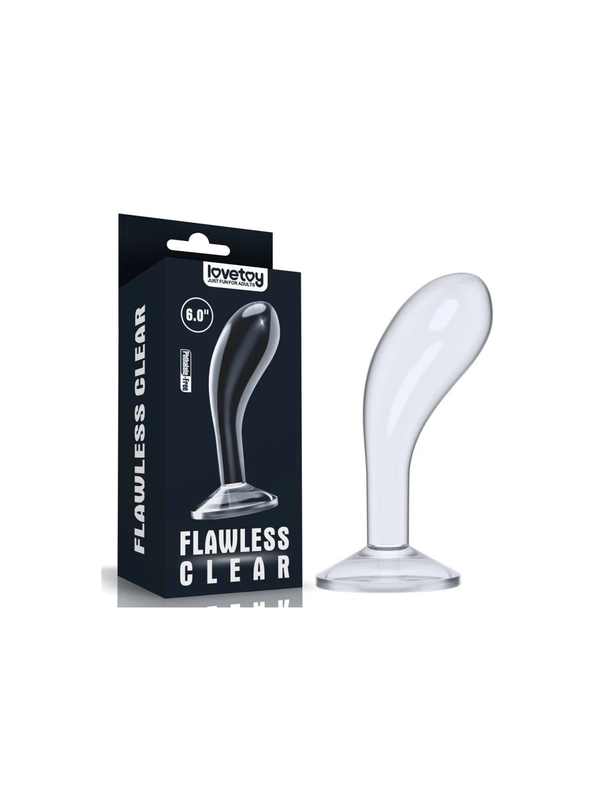 Lovetoy 6.0'' Flawless Clear Prostate Plug - stimulátor prostaty