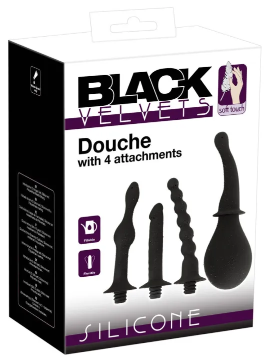 Black Velvets Douche - klystír so 4 nadstavcami