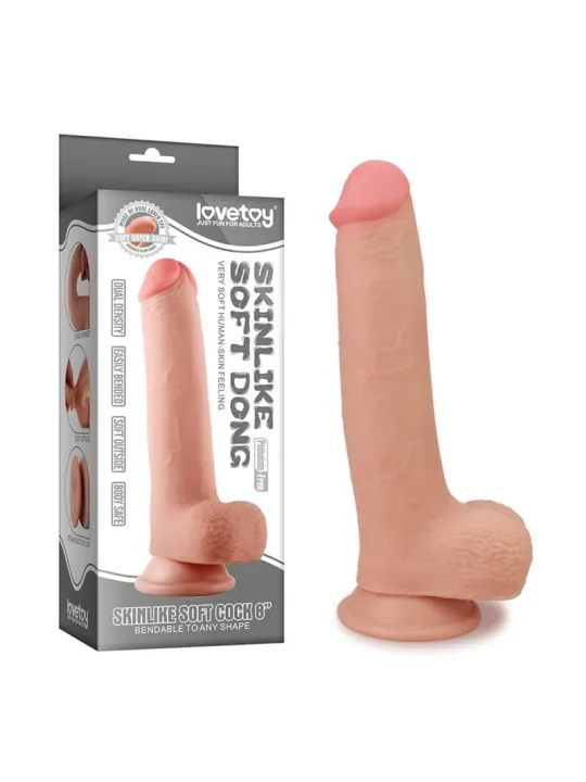 Realistické dildo s prísavkou LoveToy Skinlike Soft Dong 8