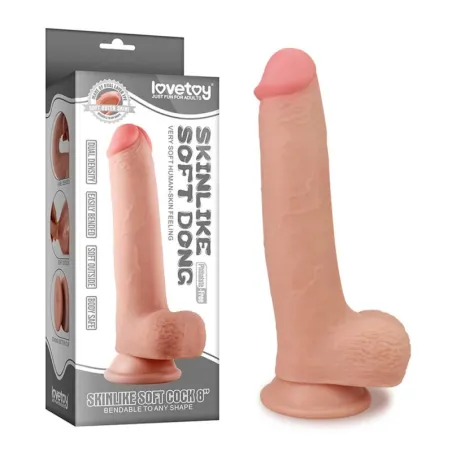 Realistické dildo s prísavkou LoveToy Skinlike Soft Dong 8