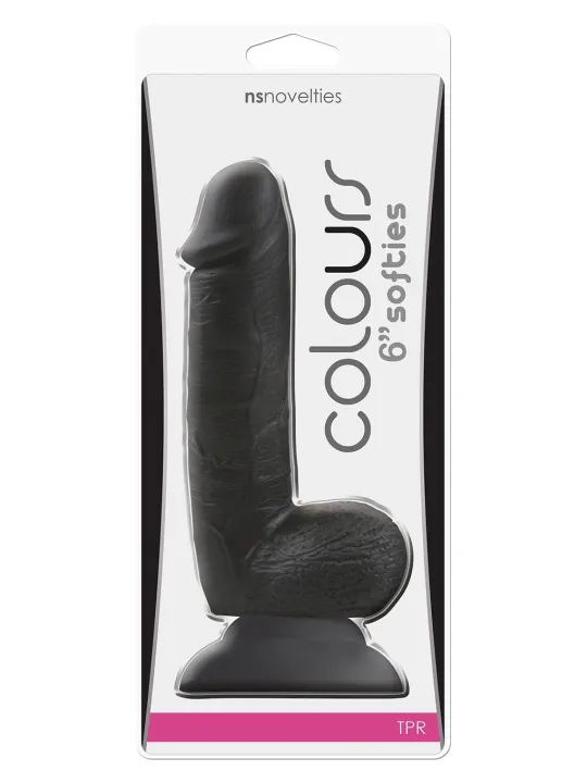 Dildo COLOURS SOFTIES 6" BLACK